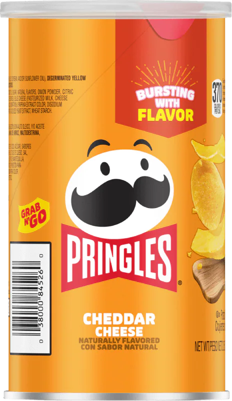 PRINGLES GRAB & GO CHEDDAR CHEESE CRISPS