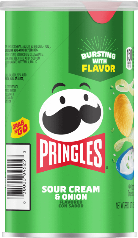 PRINGLES GRAB & GO SOUR CREAM & ONION CRISPS