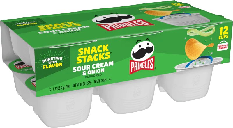 PRINGLES SNACK STACKS SOUR CREAM & ONION CRISPS