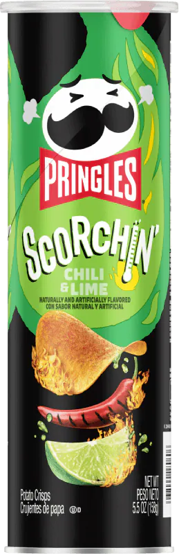 PRINGLES SCORCHIN' CHILI & LIME CRISPS