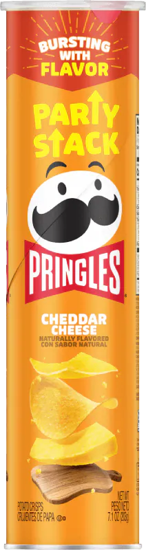 PRINGLES PARTY STACK CHEDDAR CHEESE CRISPS