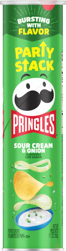 PRINGLES PARTY STACK SOUR CREAM & ONION CRISPS