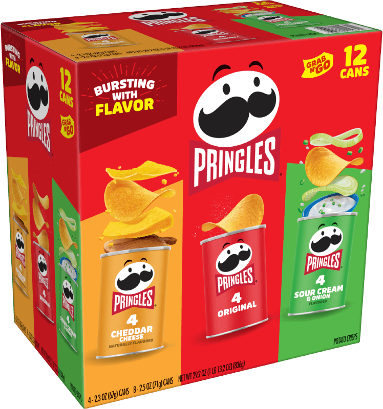 PRINGLES GRAB & GO VARIETY PACK, 3 CRISP FLAVORS