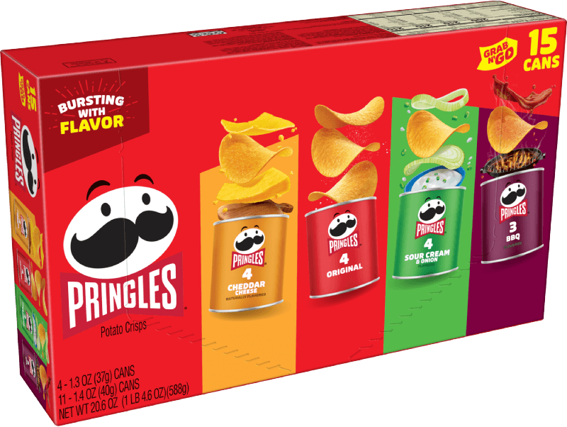 PRINGLES GRAB & GO VARIETY PACK, 4 CRISP FLAVORS